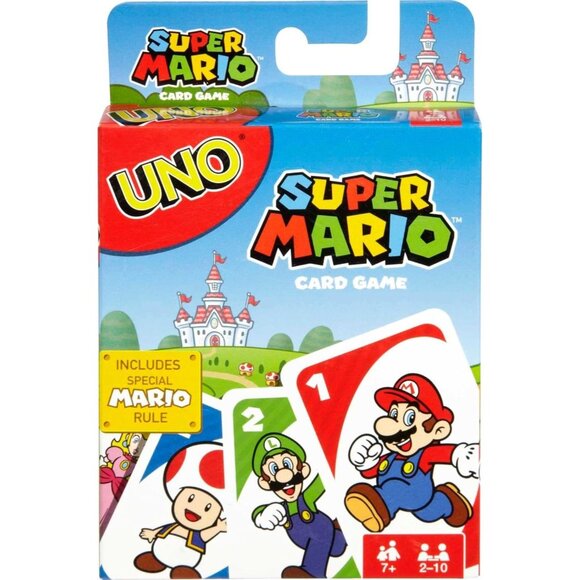 Mattel Games UNO Super Mario Card Game for Kids Adults Families & Game Nights - Picture 1 of 7